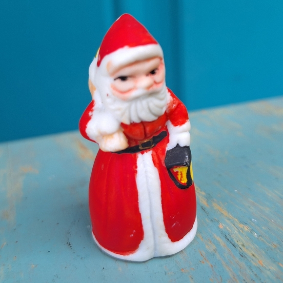 Miniature Santa Porcelain Mini Enesco Tiny Santa Clause Curio Stocking Stuffers - Picture 4 of 12
